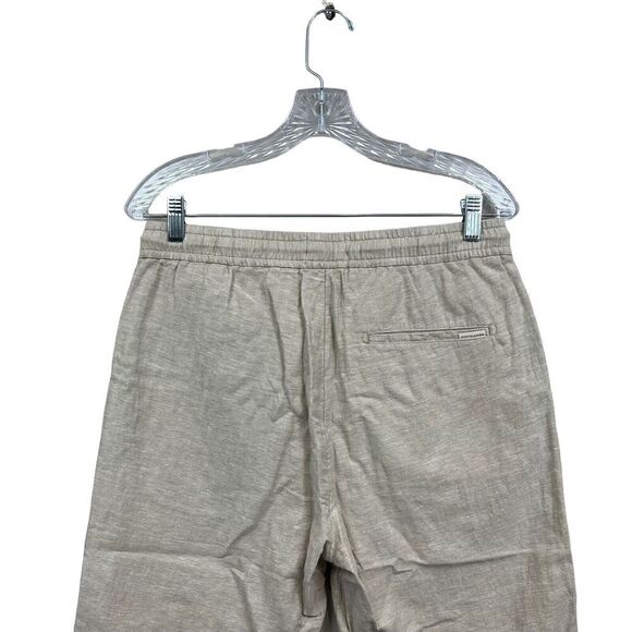 Scotch & Soda Shorts Fave Linen Blend Drawstring Pockets Zip Fly Beige Men Sz 28 - Picture 7 of 8